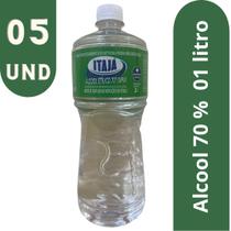 Álcool Líquido 70% 1 Litro Antisséptico Itajá Limpeza 05 Und