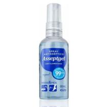 Álcool Spray Antisseptico de Bolsa Asseptgel 60ml Clorexidina Original