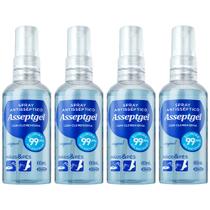 Álcool Spray Antisseptico de Bolsa Asseptgel 60ml Clorexidina Original