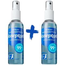 Álcool Spray Antisséptico Original 120ML com Clorexidina Asseptgel Proteção e Limpeza Instantânea
