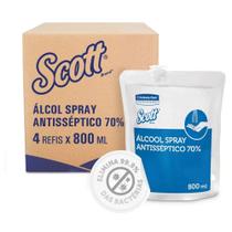 Álcool Spray Antisséptico Scott Refil Kit c/ 4 un 800ml Álcool Spray Antisséptico Scott Refil Kit c/ 4 un 800ml