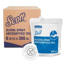 Álcool Spray Antisséptico Scott Refil Kit c/ 6 un 300ml Álcool Spray Antisséptico Scott Refil Kit c/ 6 un 300ml