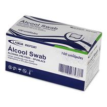 Álcool Swab 70% Saches Lenço Umedecido 100 Un Labor Import