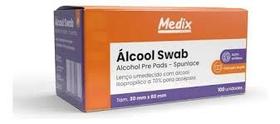 Alcool swab com 100unidades Alcool swab com 100unidades
