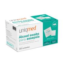 Álcool Swab Lenço Umedecido (UNIQMED) - Caixa com 100 Unidades Álcool Swab Lenço Umedecido (UNIQMED) - Caixa com 100 Unidades