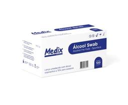 Álcool Swabs 70% Lenços CX C/100UNI - MEDIX