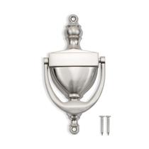 Aldaba SANATO de latão maciço com acabamento niquelado, 15,7 cm Aldaba SANATO de latão maciço com acabamento niquelado, 15,7 cm