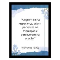 "Alegrem-se na esperança."Quadro Decorativo Motivacional "Alegrem-se na esperança."Quadro Decorativo Motivacional
