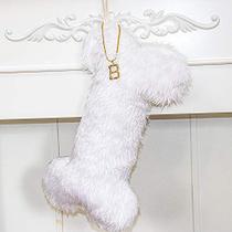 Além de seus pensamentos personalizado novo cão de estimação meias de Natal durável saco de enfeites de Natal para decorações familiares branco B - Beyond Your Thoughts