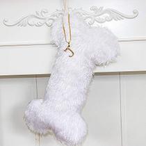 Além de seus pensamentos personalizado novo cão de estimação meias de Natal durável saco de enfeites de Natal para decorações familiares branco J - Beyond Your Thoughts