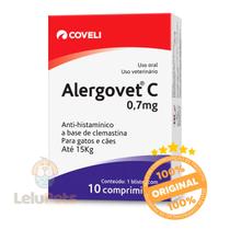 Alergovet C 0,7mg 10 Comp Para Gato Cachorro Até 15kg Coveli Alergovet C 0,7mg 10 Comp Para Gato Cachorro Até 15kg Coveli