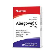 Alergovet C 0,7mg Anti-Histamínico Para Cães 10Comp.