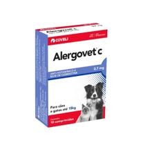 Alergovet C 0,7mg Caixa com 10 Comprimidos - Coveli