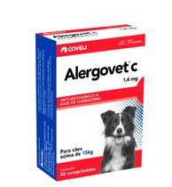 Alergovet C 1,4mg 20 Comp Para Cachorro Acima De 15kg Coveli