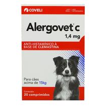 Alergovet c 1,4mg com 20 comprimidos coveli para cães acima de 15kg