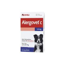 Alergovet c Anti-inflamatório para Cães e Gatos até 15 Kg Coveli 1,4mg 10 Comprimidos