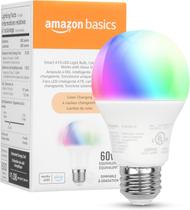 Alexa Amazon Lâmpada Funciona Apenas com Alexa LED Amazon Basics Smart A19 Mudança de Cor 9W de 60W 800LM Alexa Amazon Lâmpada Funciona Apenas com Alexa LED Amazon Basics Smart A19 Mudança de Cor 9W de 60W 800LM