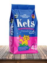 Alfa Pet Areia Higiênica Kets Premium Perfumado para Gatos - 4 Kg