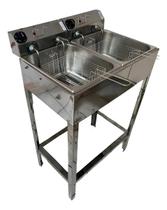 Alfa Suportel Fritadeira Elétrica Profissional, 10 Litros, Inox, com Suporte 110v Alfa Suportel Fritadeira Elétrica Profissional, 10 Litros, Inox, com Suporte 110v