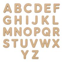 Alfabeto A-Z MDF Cru 3mm - 26 Letras de 10cm para Decoração e Educação Infantil