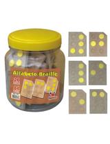 Alfabeto Braille - 26 Peças Em Madeira E 90 Peças Em Eva - Ciabrink.