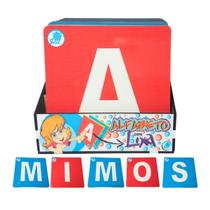 Alfabeto com Lixa Brinquedo Educativo Alfabetização - Simque - 4 anos