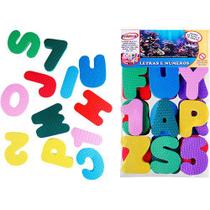 Alfabeto de Banho - Letras e Números - Brincando com Banho 10mm 36pç color - EVAMAX