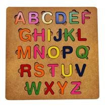 Alfabeto Didático, Brinquedo Educativo, MDF 25 cm