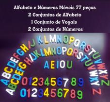 Alfabeto e Números Móveis 77 peças Alfabeto e Números Móveis 77 peças
