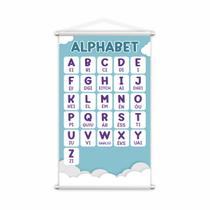 Alfabeto em Inglês Banner Escolar Pedagógico 80x50cm