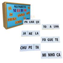 Alfabeto Em Madeira 354 Pçs Formando Sílabas Letras Palavras