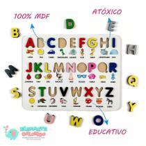 Alfabeto Ilustrado 3D - Educativo Pedagógico Encaixe Alfabeto Ilustrado 3D - Educativo Pedagógico Encaixe