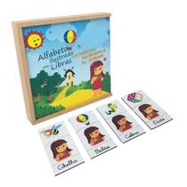 Alfabeto Ilustrado em Libras Brinquedos Educativos Pedagógico Alfabetização Inclusão Infantil Carlu Criança 3 anos