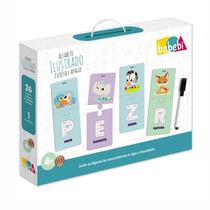 Alfabeto Ilustrado Escreva E Apague Babebi Educativo Madeira
