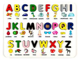 Alfabeto Ilustrado Pedagógico 3D - Brinquedo Educativo - Elefante Colorido - Brinquedos Educativos