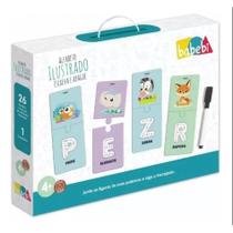 Alfabeto ilustrado quebra cabeça e escreva e apague