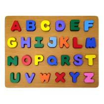 Alfabeto infantil de madeira 23x30cm abc completo do a ao z jogo educativo montessori letras colorid Alfabeto infantil de madeira 23x30cm abc completo do a ao z jogo educativo montessori letras colorid