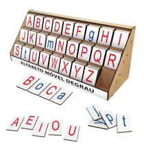 Alfabeto Móvel Degrau 130 Peças Montessoriano Branco Alfabeto Móvel Degrau 130 Peças Montessoriano Branco