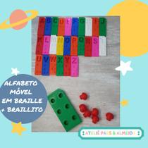 Alfabeto Móvel Em Braile + Brailito Célula Simulada