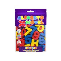 Alfabeto Móvel em EVA Letras, Números e Sinais 4cm x 2mm com 150 Unidades - Make+