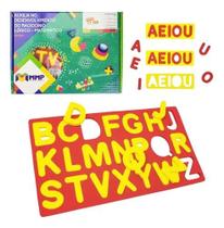 Alfabeto Móvel Em EVA Para Alfabetização + Apostila Com 62 Peças MMP