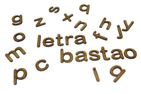 Alfabeto Móvel Letra Bastão - Minúscula - Madeira Maestra