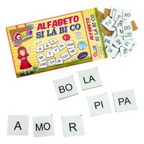 Alfabeto Móvel Silábico 150 peças Brinquedo Pedagógico Alfabetização Madeira Carlu 4 anos