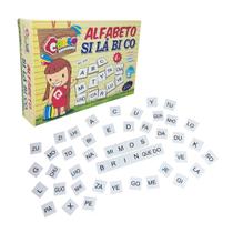 Alfabeto Móvel Silábico 150 peças Brinquedo Pedagógico Alfabetização MDF - Carlu - 4 anos