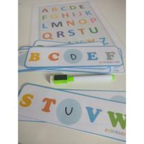 Alfabeto para crianças material pedagógico sequência alfabética jogo de letras