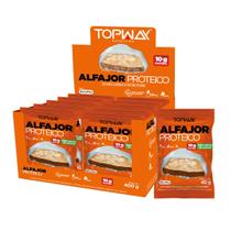 Alfajor proteíco banoffe sem adição de açúcar topway caixa com 10 unidades