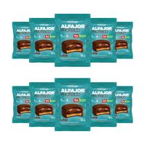 Alfajor proteíco sabor brigadeiro zero açúcar 40g topway kit com 10 un Alfajor proteíco sabor brigadeiro zero açúcar 40g topway kit com 10 un