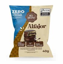Alfajor Vegano Branco com Recheio de Chocolate Zero Açúcar Sem Glúten 40g Alfajor Vegano Branco com Recheio de Chocolate Zero Açúcar Sem Glúten 40g