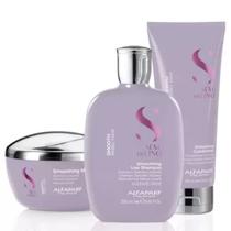 Alfaparf Milano Kit Tratamento Semi di Lino Shampoo Condicionador e Máscara Smooth Home Care Hidratante