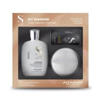 Alfaparf Milano Semi Di Lino Diamond Kit para Cabelos Normais c/ Shampoo, Máscara e Óleo